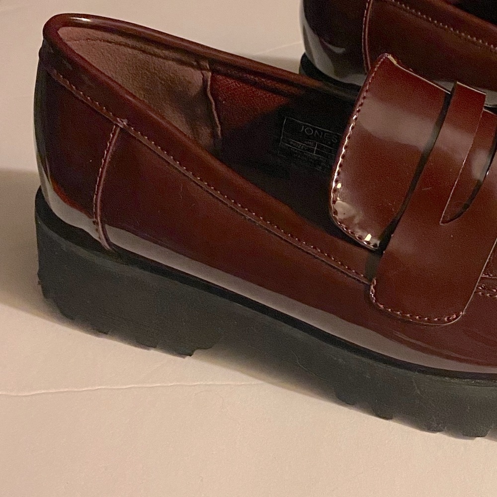 Jones New York Penny Loafer, Prizey, Faux Patent Leather,Wine, Sz 6.5, preppy - Picture 7 of 13